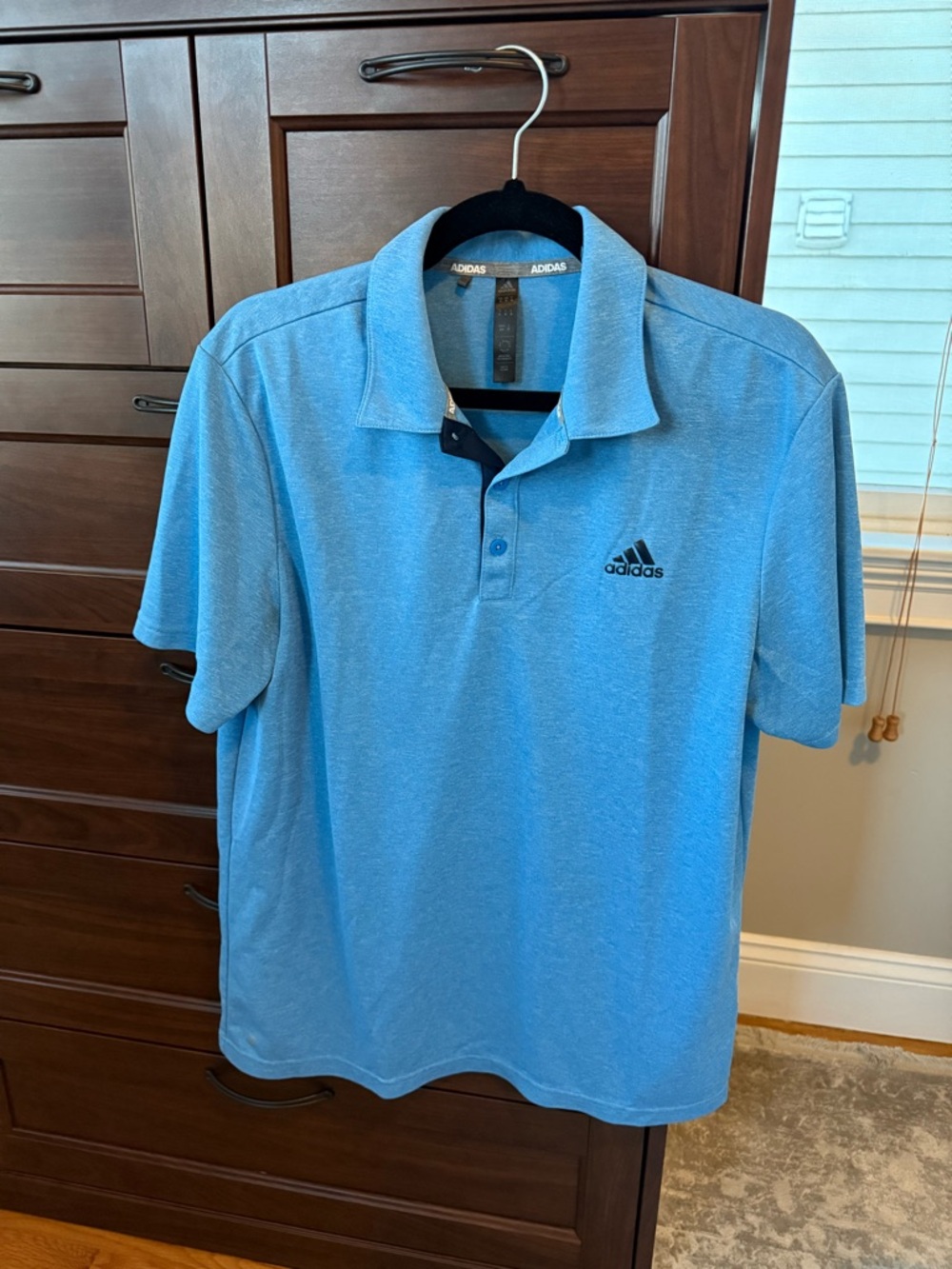 adidas Light Blue Men’s Performance Polo